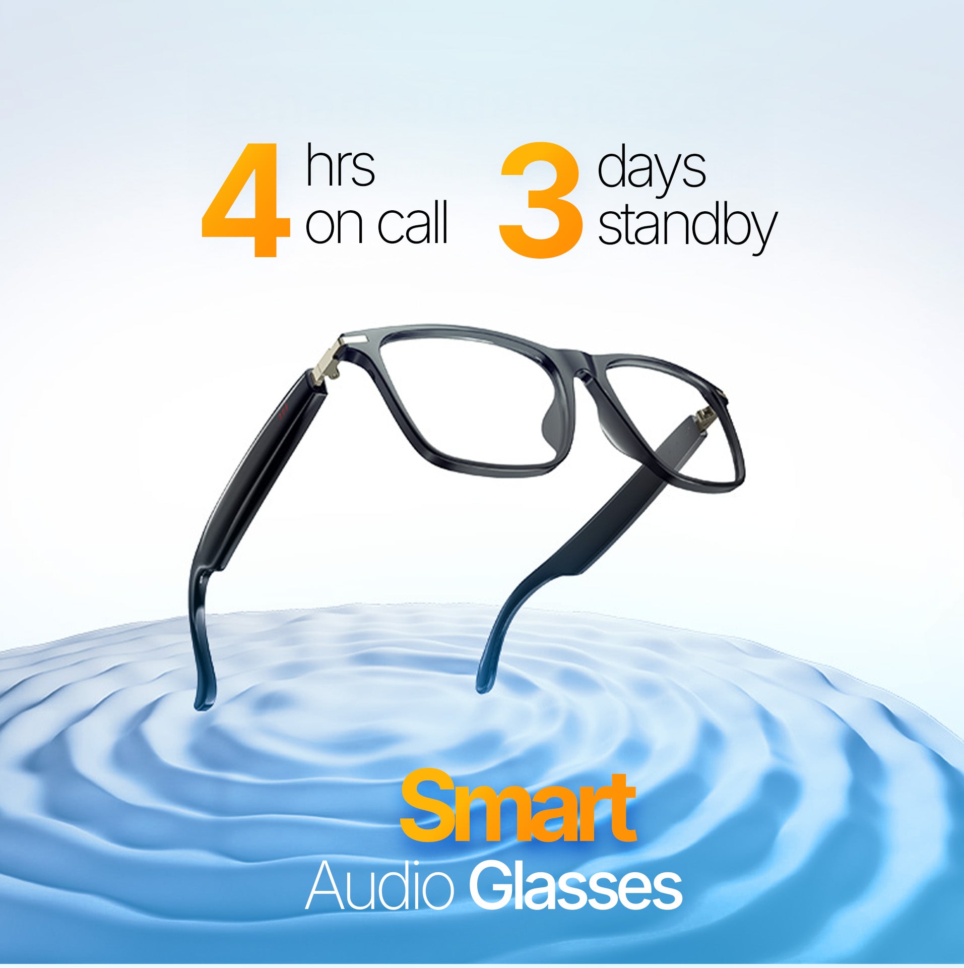 Astrum G05 Smart Bluetooth Audio Glasses with Open-Ear Speakers – Black