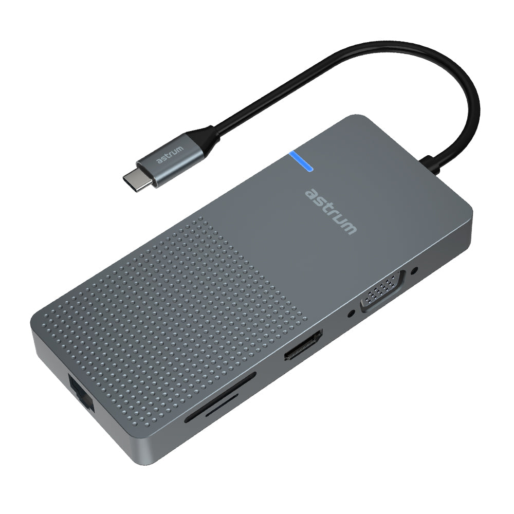 Astrum 9 IN 1 USB-C HDMI VGA RJ45 Connection Hub - DA090
