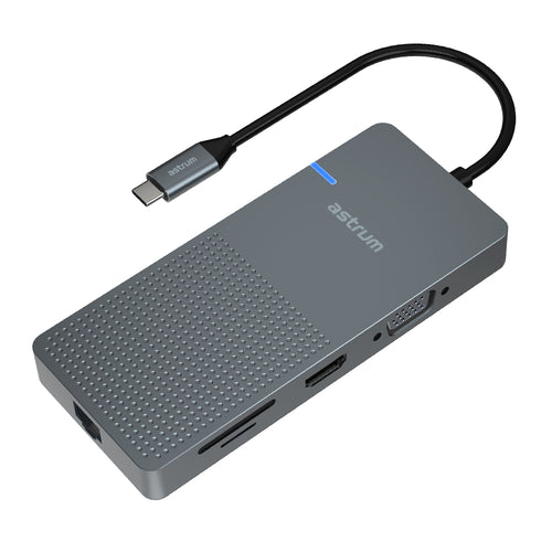 Astrum 9 IN 1 USB-C HDMI VGA RJ45 Connection Hub - DA090
