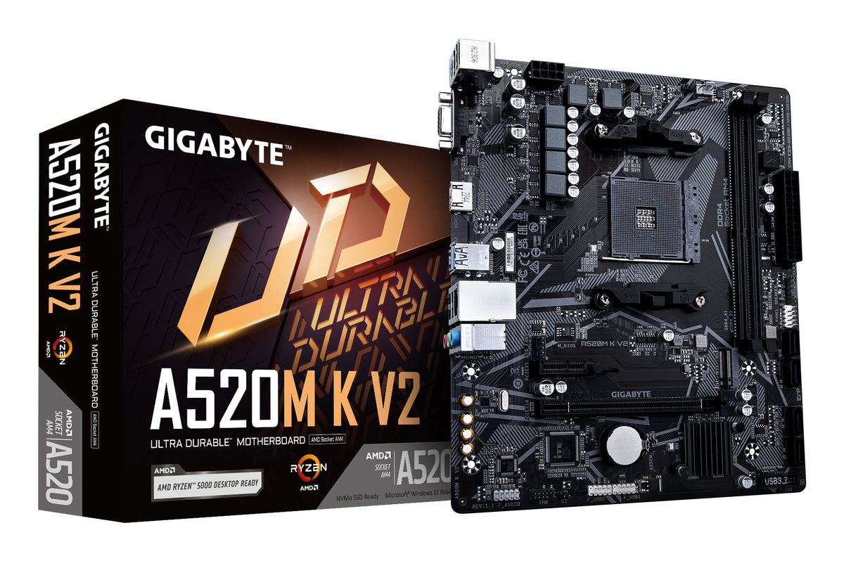 GIGABYTE A520M K V2 AM4 Micro-ATX Motherboard