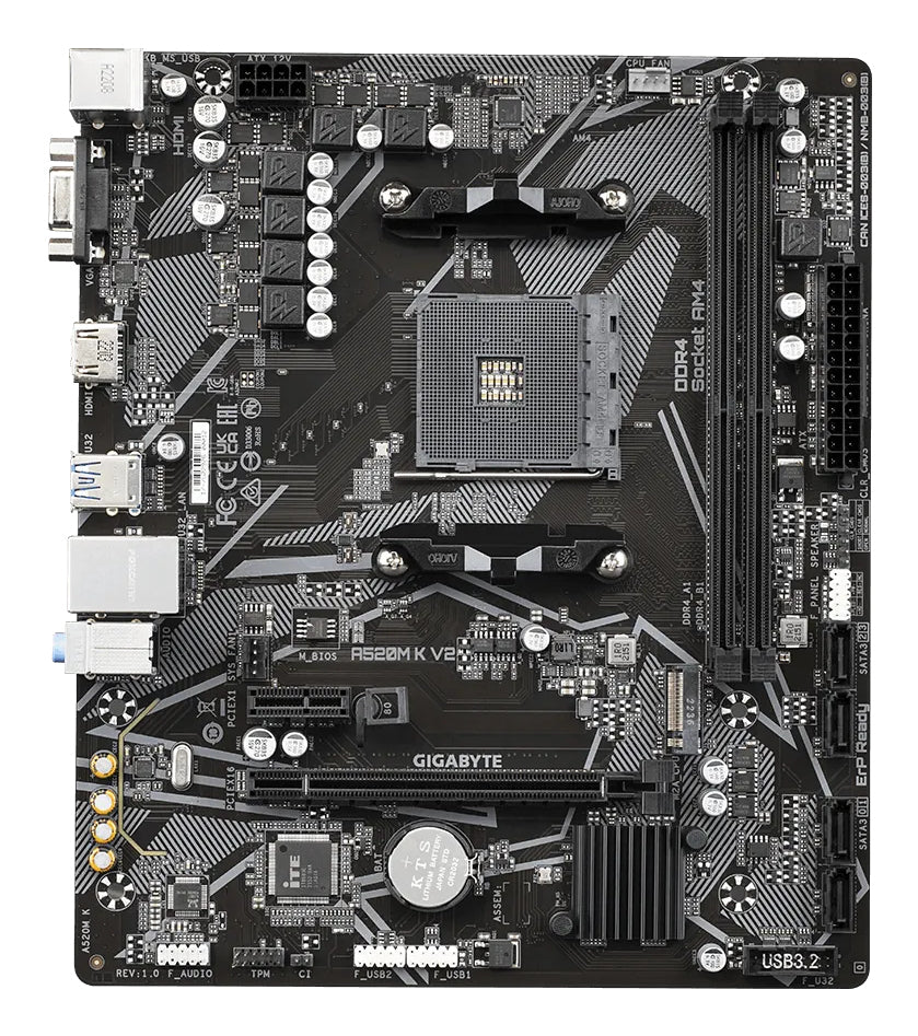 GIGABYTE A520M K V2 AM4 Micro-ATX Motherboard