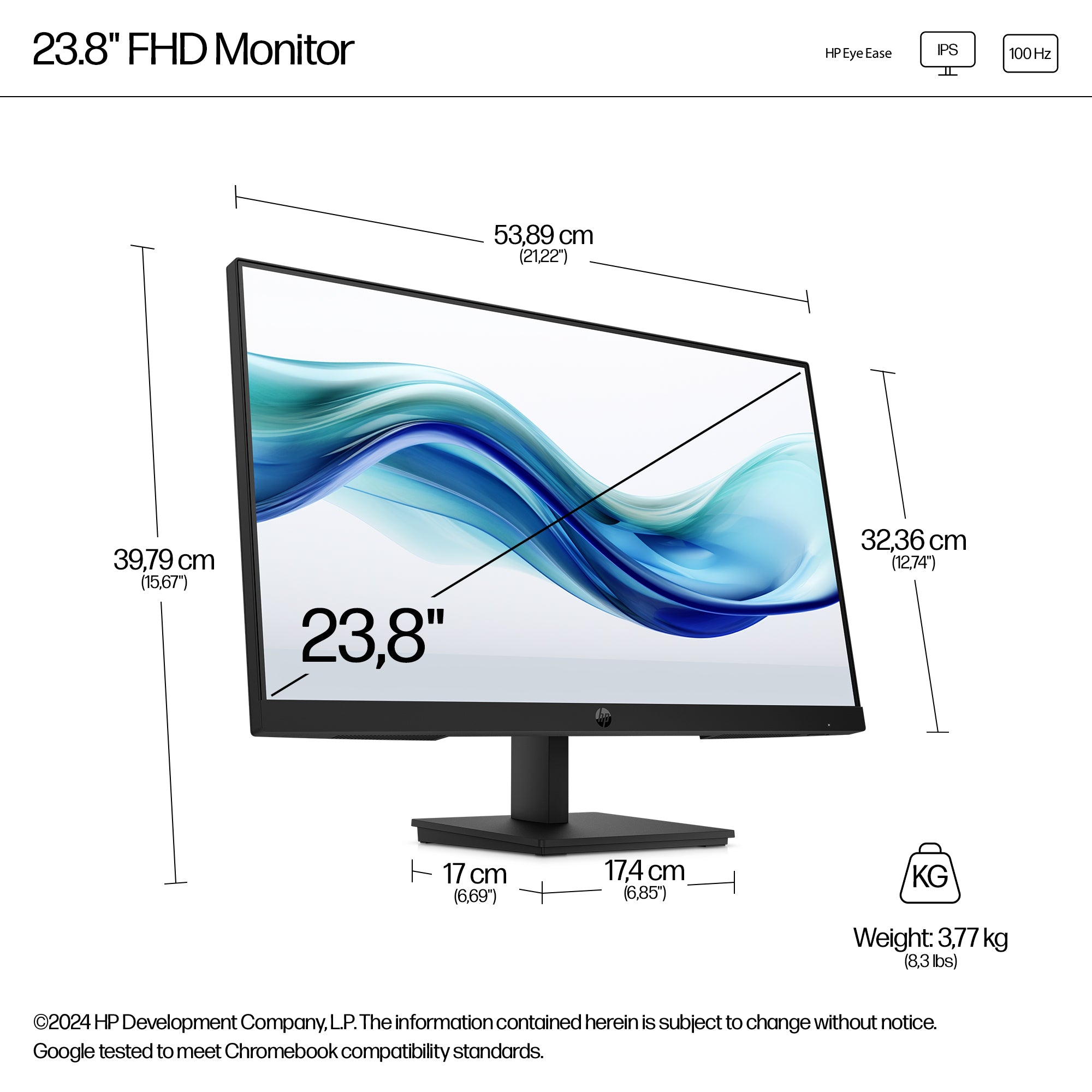 HP Series 3 Pro 23.8" FHD IPS Monitor