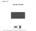 Astrum Large Desk Pad with Anti-Fray Stitched Edges & Rubber Base - MP730G
