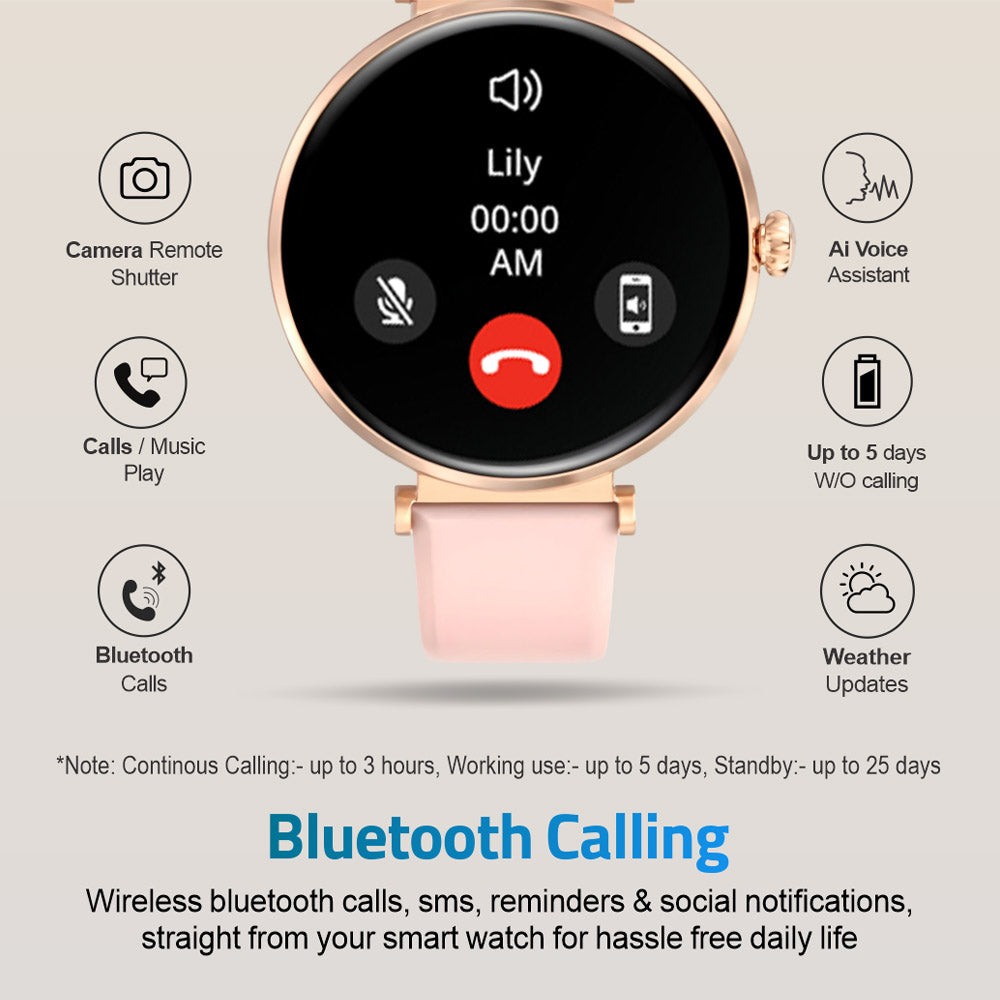 Astrum Smart Watch 1.32" AMOLED IPX68 with BT Calls Sports HR BP BO - MT510