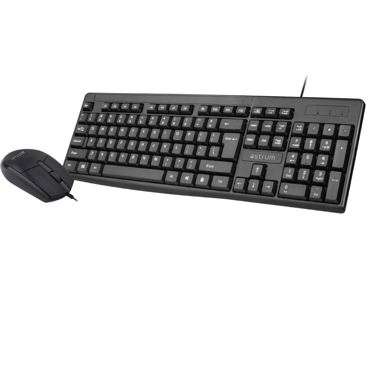 Astrum Wired USB Keyboard & 4-Button Optical Mouse Combo - KCW080